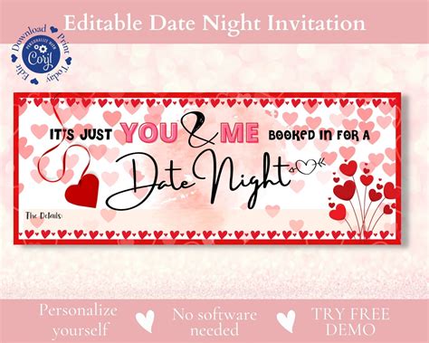 Date Night Invitation Ideas