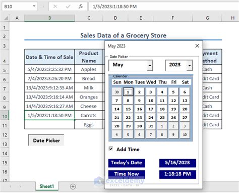 Date Picker with UserForm in Excel on Mac