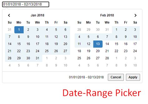 Date Range Gallery Example