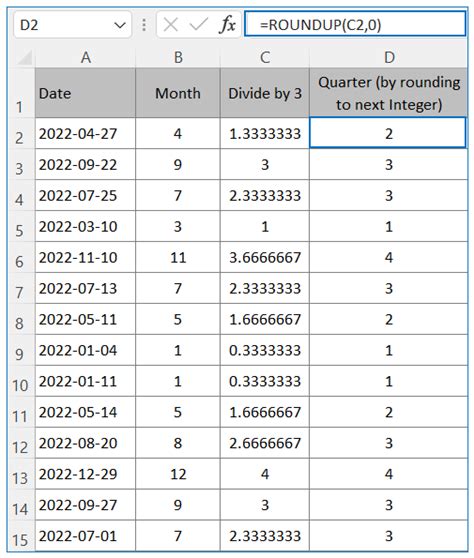 Converting dates to quarter and year in Excel