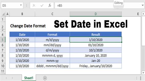 Excel Date Formats