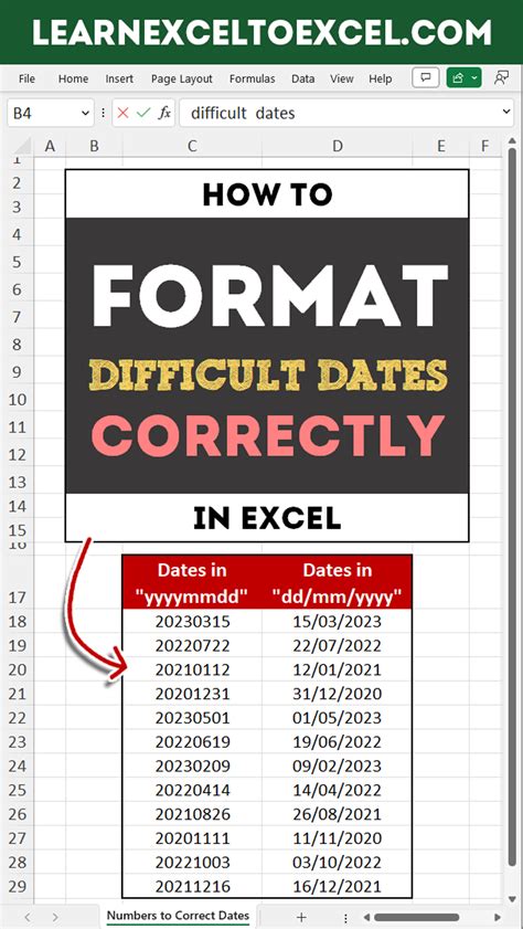 Dates in Excel