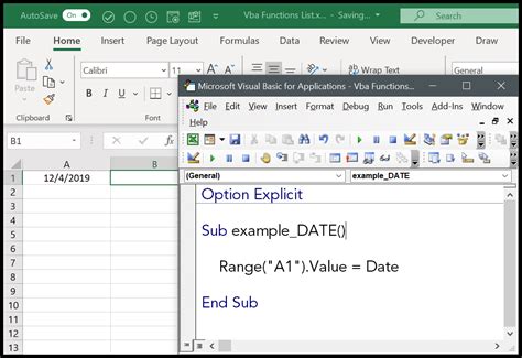 Using the DateValue function in VBA