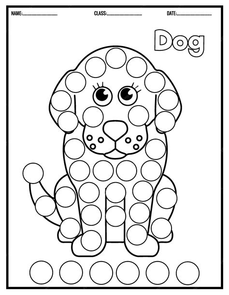 Dauber coloring page for kids with cartoon characters