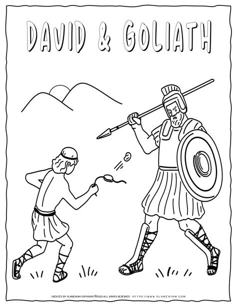 David and Goliath printables for kids