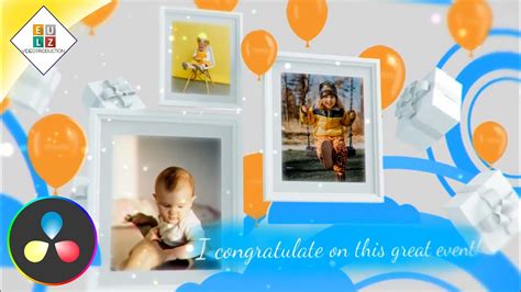 DaVinci Resolve Birthday Photo Slideshow Template