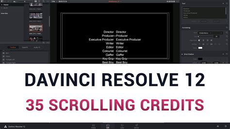 Davinci Resolve Credits Template