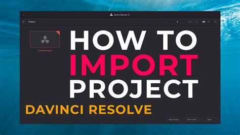 DaVinci Resolve Template Import