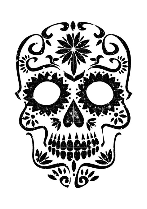 Day of the Dead Skull Stencil