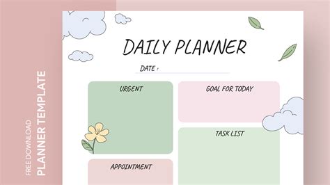 Day Planner Template Google Docs Design