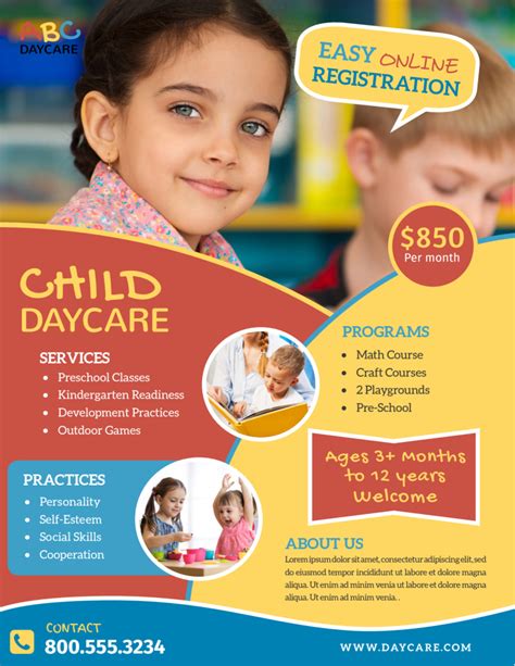 Daycare Brochure Template 1