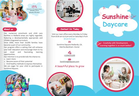 Daycare Brochure Template 10