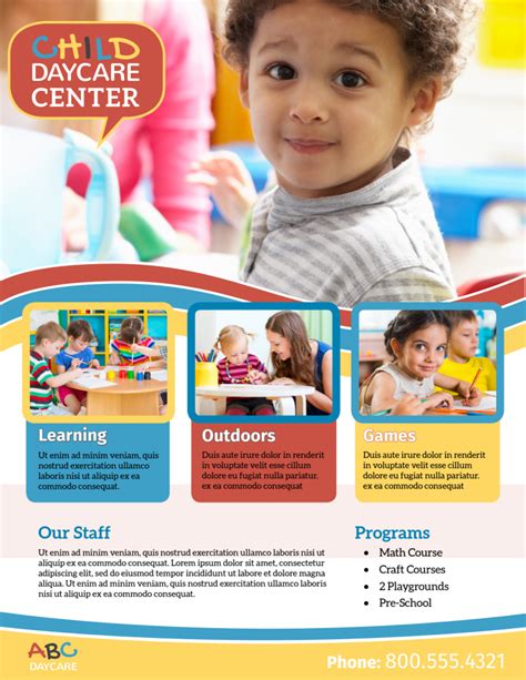 Daycare Brochure Template 7