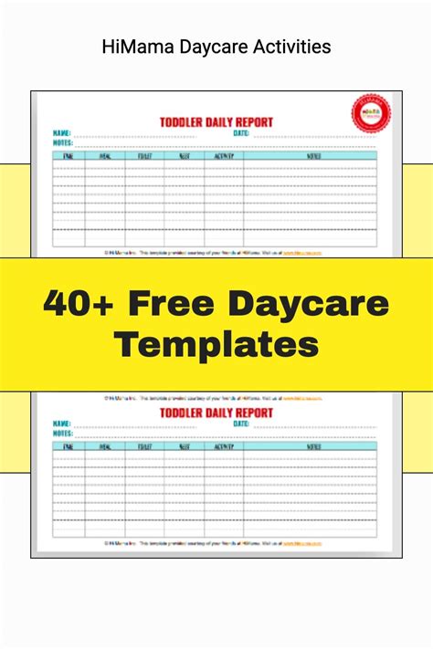 Daycare template examples