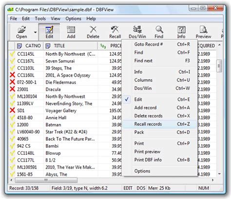 DBF file converter