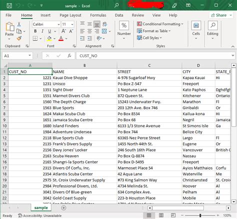 DBF file in Excel