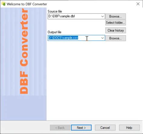 DBF to CSV Converter