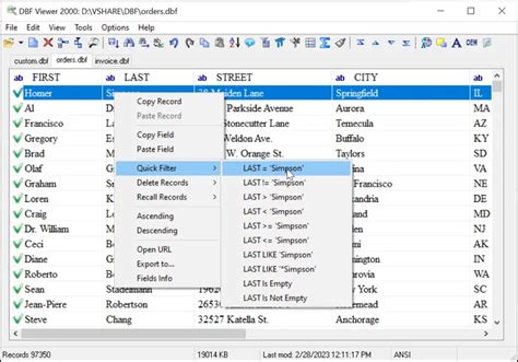 DBF Viewer export to Excel