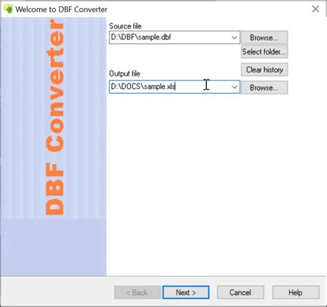 Dbf2Xls Excel conversion