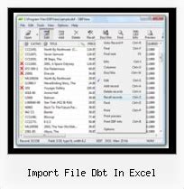 Dbf2Xls Excel import