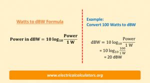 dbw-to-watts-conversion-values