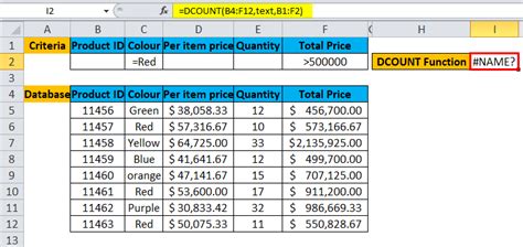 Common Errors When Using Dcount