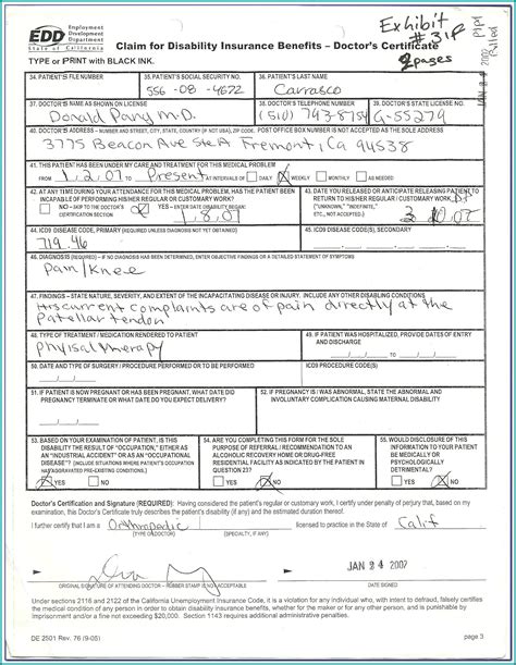 DE 2501 Form Section 2