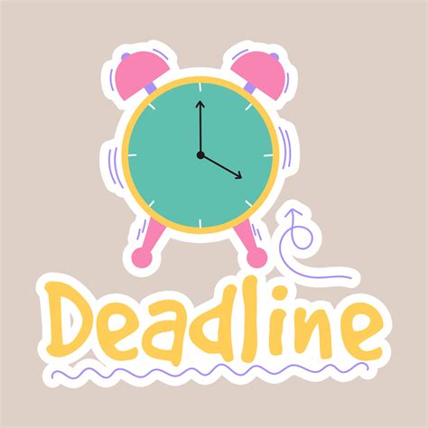 Deadline sticker