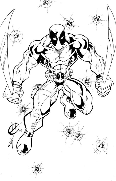 Deadpool coloring page 1