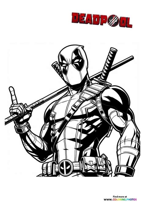 Deadpool coloring pages for kids and adults