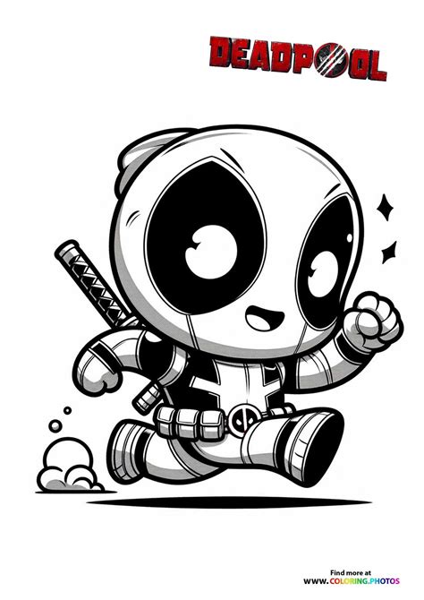 Deadpool coloring pages for kids