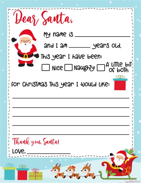 Ideas for Dear Santa Letter Templates