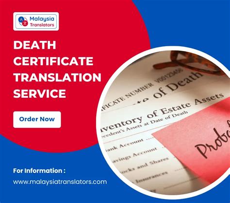 Death Certificate Translation Template