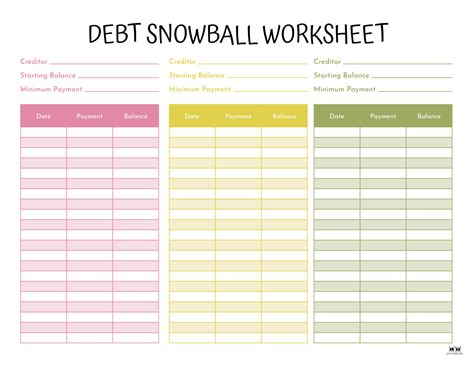 Debt Snowball Template