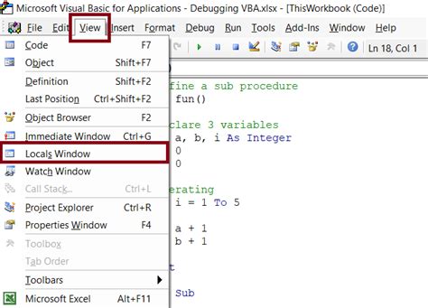 Debug Macro Code