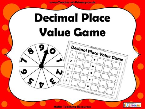 Decimal Place Value Activities