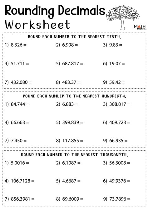 Decimals and Whole Numbers Practice Photos