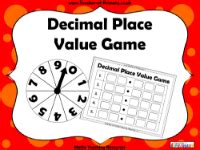 Decimals Worksheet with Games