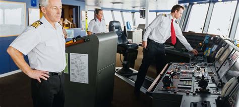 Deck officers on the bridge