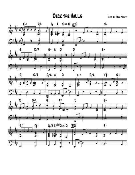 Deck the Halls piano sheet music