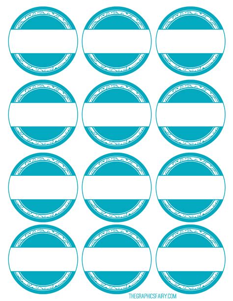 Decorative circle label template