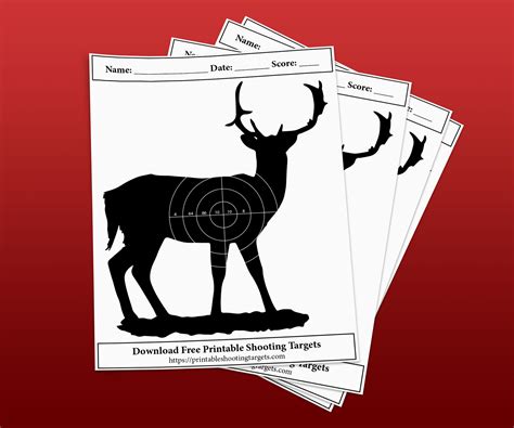 Deer hunting target template