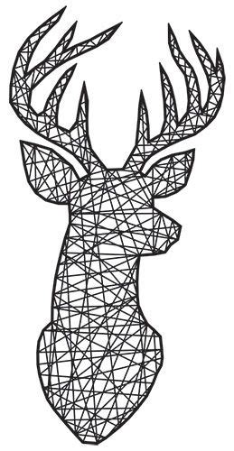 Deer string art template 8