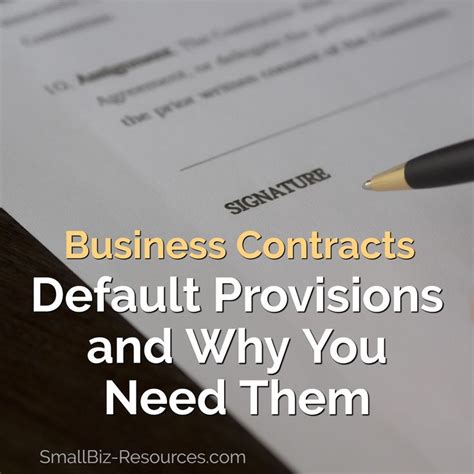 Default Provisions Example