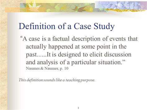 Define Case Study