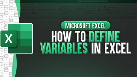 Define Variable in Excel