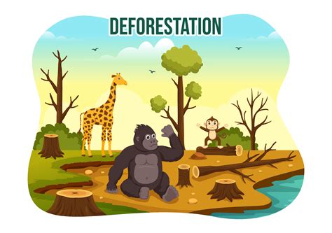 A graph showing the decline of forest cover