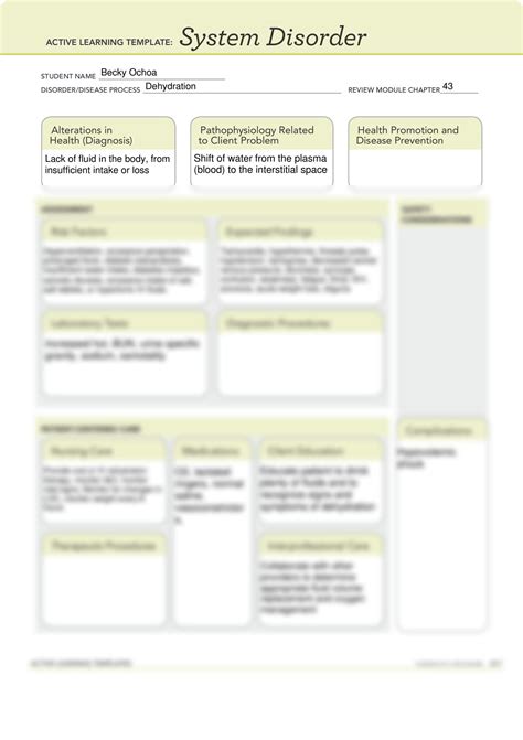 Dehydration system disorder management