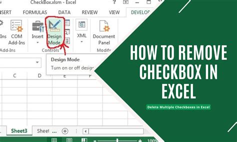 Delete Checkboxes in Excel Method 2