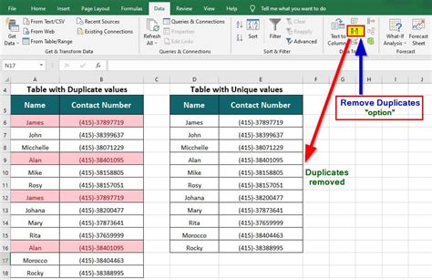 Delete Duplicates in Excel